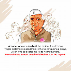 Pandit Jawaharlal Nehru Jayanti Template For Pinterest