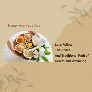 Happy Ayurveda Day - Embrace Traditional Wellness Business Poster For Telegram