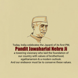 Jawaharlal Nehru Jayanti Design For Facebook