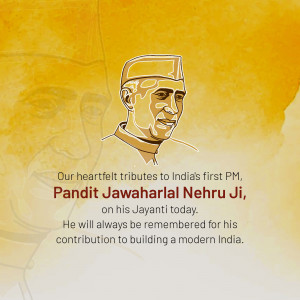 Pandit Jawaharlal Nehru Jayanti Artwork For X