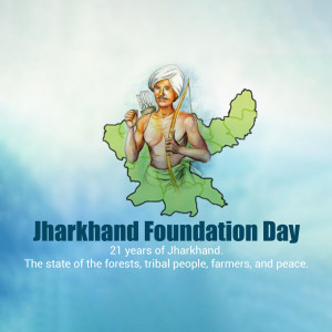 Jharkhand Foundation Day Celebration Creative Design For Google Business Profile