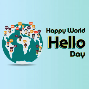 Happy World Hello Day Branding Post For Twitter