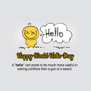 Happy World Hello Day Advertisement For Twitter