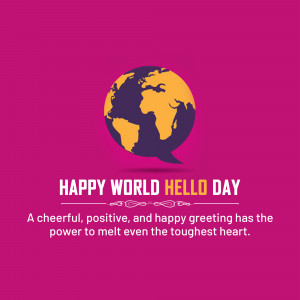 Happy World Hello Day Promotional Banner For Threads