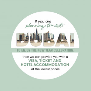 Dubai New Year Celebration Offer Graphic For LinkedIn