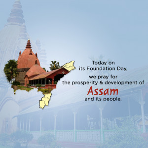 Assam Foundation Day Celebration Advertisement For LinkedIn