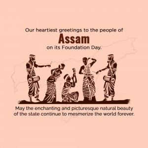 Assam Foundation Day Greetings Poster For Pinterest