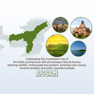 Assam Foundation Day Celebration Image For Threads