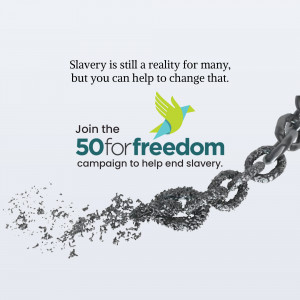 50forFreedom Campaign Social Media Post For Facebook