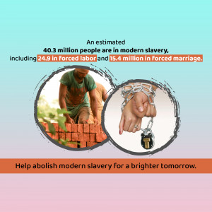 Modern Slavery Statistics Business Poster For X
