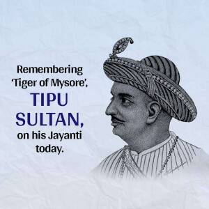 Tipu Sultan Jayanti Design For Twitter