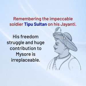Tipu Sultan Jayanti Business Poster For Facebook