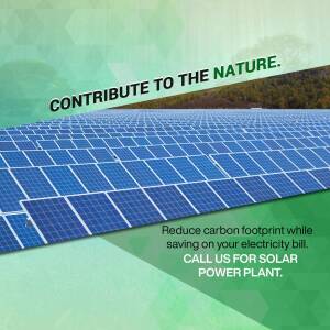 Solar Power Plant - Contribute To Nature Social Media Post For X