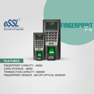 eSSL Fingerprint Time Attendance System with features listed