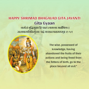 Happy Bhagavad Gita Jayanti Template For Telegram