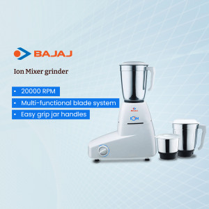 Bajaj Ion Mixer Grinder with Jars