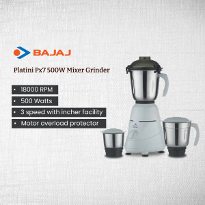 Bajaj Platini Px7 Mixer Grinder with Jars