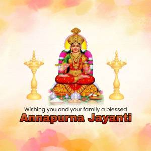 Annapurna Jayanti Greetings Banner For X