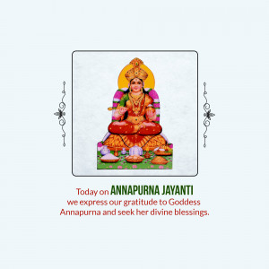 Annapurna Jayanti Greetings Branding Post For X