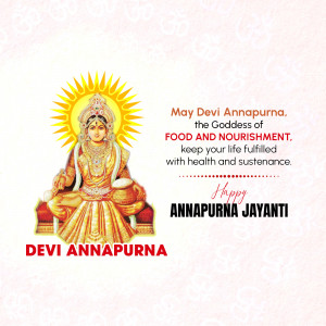 Happy Annapurna Jayanti Template For Facebook