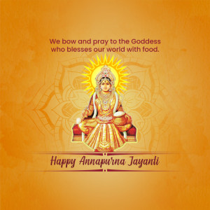 Happy Annapurna Jayanti Advertisement For Instagram