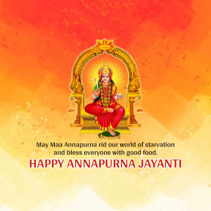 Happy Annapurna Jayanti Poster For Twitter