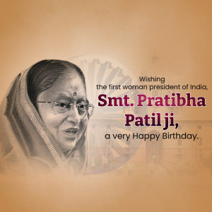 Pratibha Patil Birthday Wish Social Media Post For LinkedIn