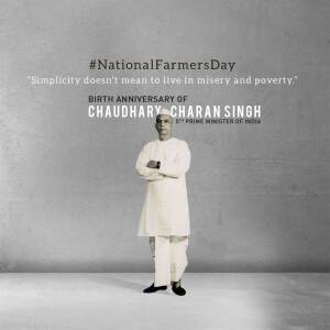 Chaudhary Charan Singh Jayanti Template For LinkedIn