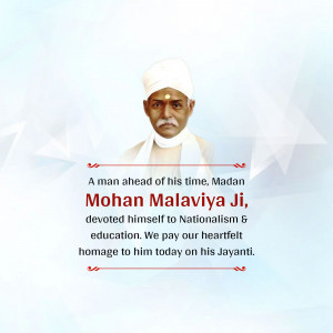Madan Mohan Malaviya Jayanti Flyer For Google Business Profile