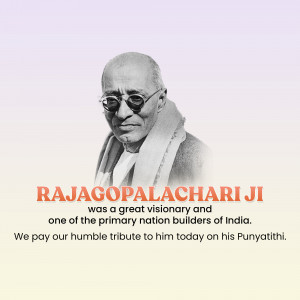 Rajagopalachari Ji - A Visionary Leader Business Poster For Facebook