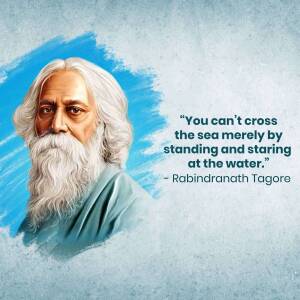 Rabindranath Tagore Quote Template For WhatsApp