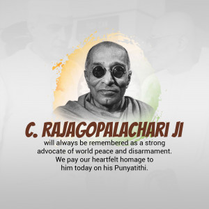 C. Rajagopalachari Ji Punyathithi Promotional Banner For Pinterest