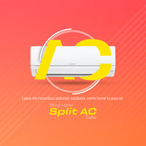 Mitsubishi Split AC unit with a focus on clean air
