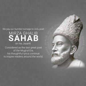 Mirza Ghalib - A Tribute Social Media Post For Threads