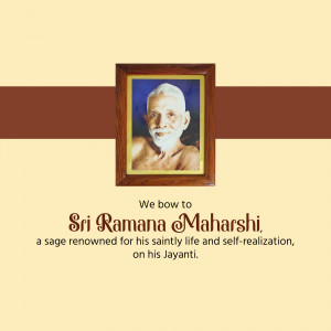Sri Ramanasramam Jayanti Creative Design For WhatsApp