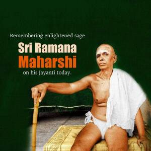 Sri Ramana Maharshi Jayanti Graphic For Telegram