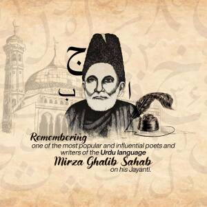 Mirza Ghalib Jayanti Flyer For Threads