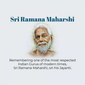 Sri Ramana Maharshi Jayanti Marketing Image For X