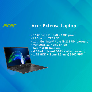 Acer Extensa Laptop with 15.6" Full HD Display