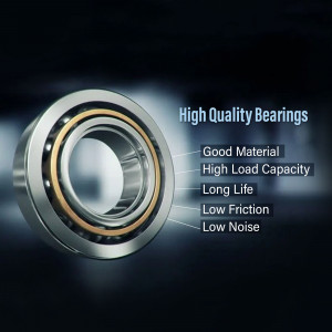 Close-up of a ball bearing with highlighted features