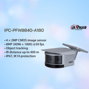 Dahua IPC-PFW8840-A180 8MP 4x Optical Zoom PTU Dome Camera