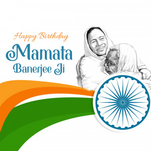 Happy Birthday Mamata Banerjee Business Poster For LinkedIn
