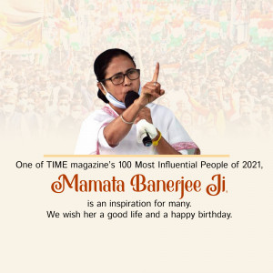 Mamata Banerjee - TIME 100 Influential People Flyer For X