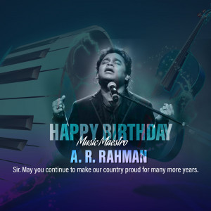 Happy Birthday A.R. Rahman Advertisement For Instagram