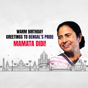 Mamata Banerjee Birthday Greetings Promotional Banner For Facebook