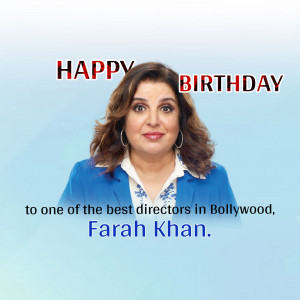 Farah Khan Birthday Wish Creative Design For Threads