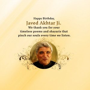 Javed Akhtar Birthday Tribute Design For Pinterest