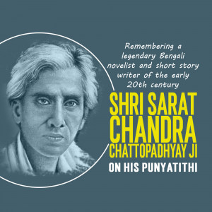 Remembering Shri Sarat Chandra Chattopadhyay Marketing Image For Threads