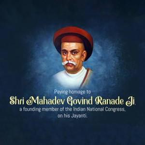 Mahadev Govind Ranade Jayanti Promotional Banner For X