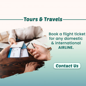 Tours & Travels - Flight Booking Advertisement For Facebook
